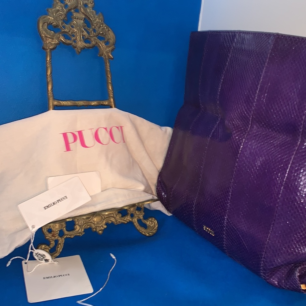 Emilio Pucci Snakeskin Python Clutch Reserved - image 2